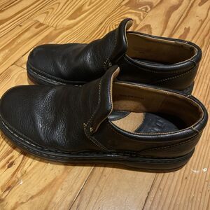Born Shoes Mens Size 10 Black Leather Slip On Comfort Loafers Clogs Casual